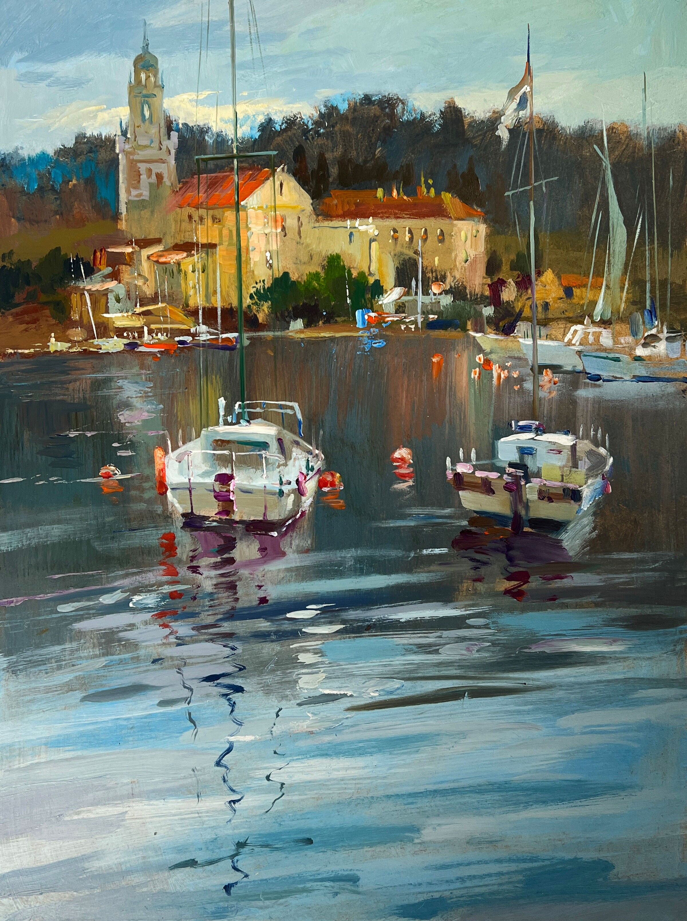 Dipinto ad olio Tra il mare e il cielo Yuriy Suprunchuk 40x30cm