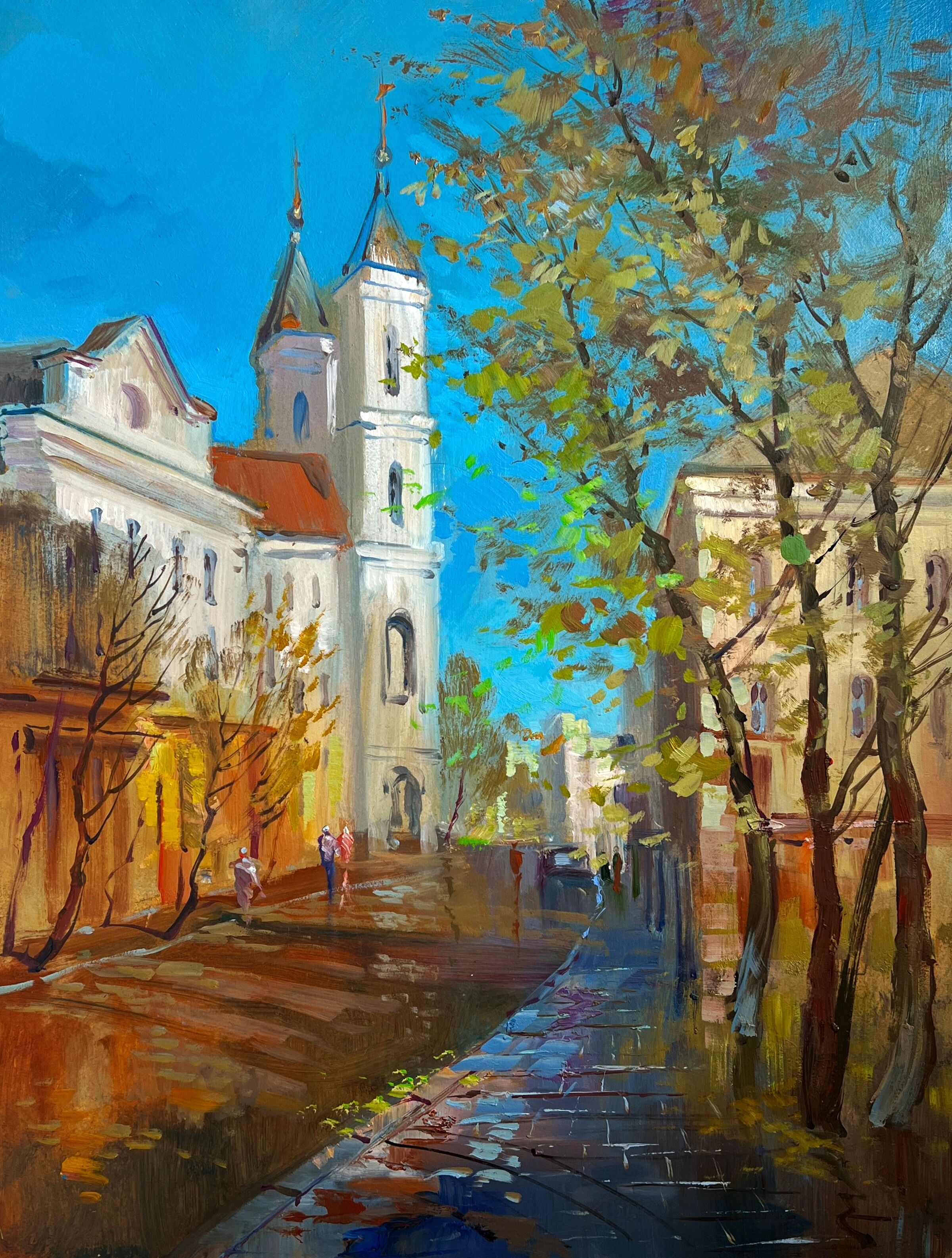 Dipinto ad olio Autumn City Symphony Yuriy Suprunchuk 40x30cm