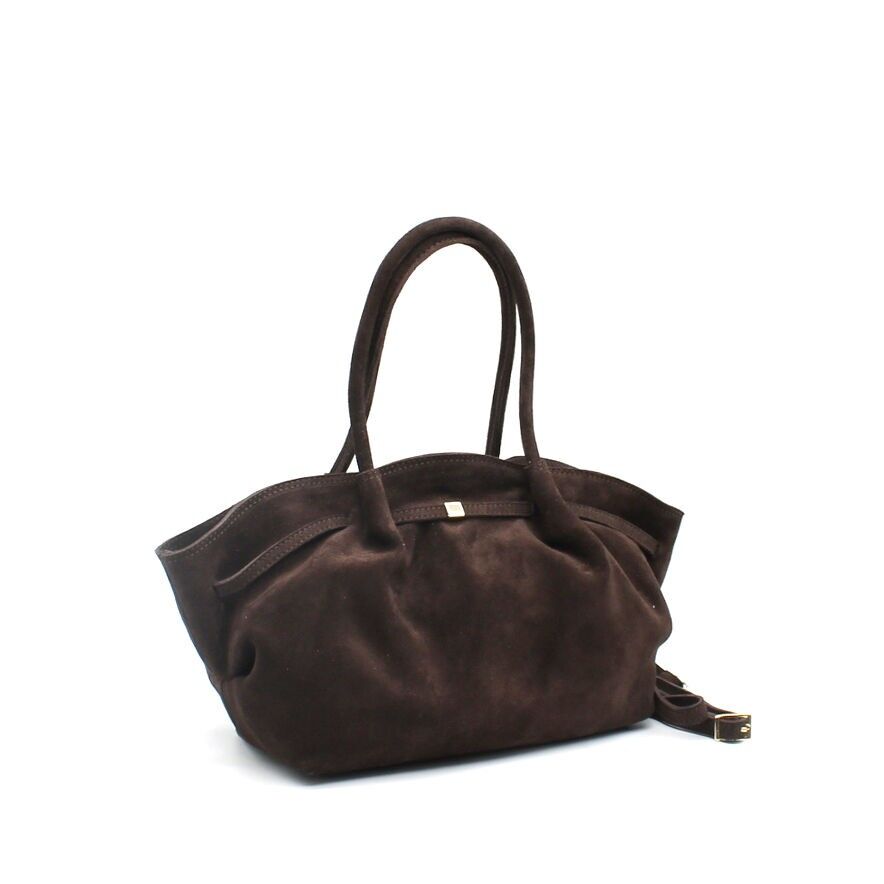 Borsa tote in morbida pelle scamosciata