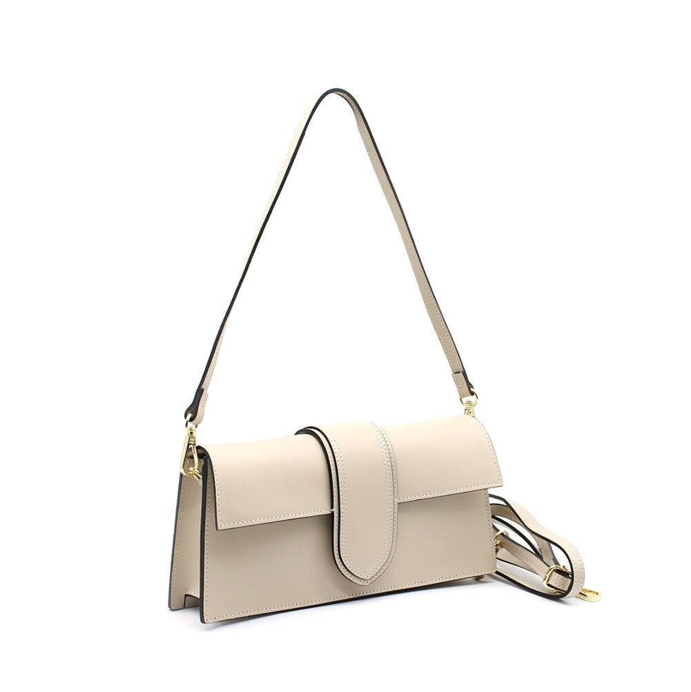 Borsa a tracolla in pelle strutturata