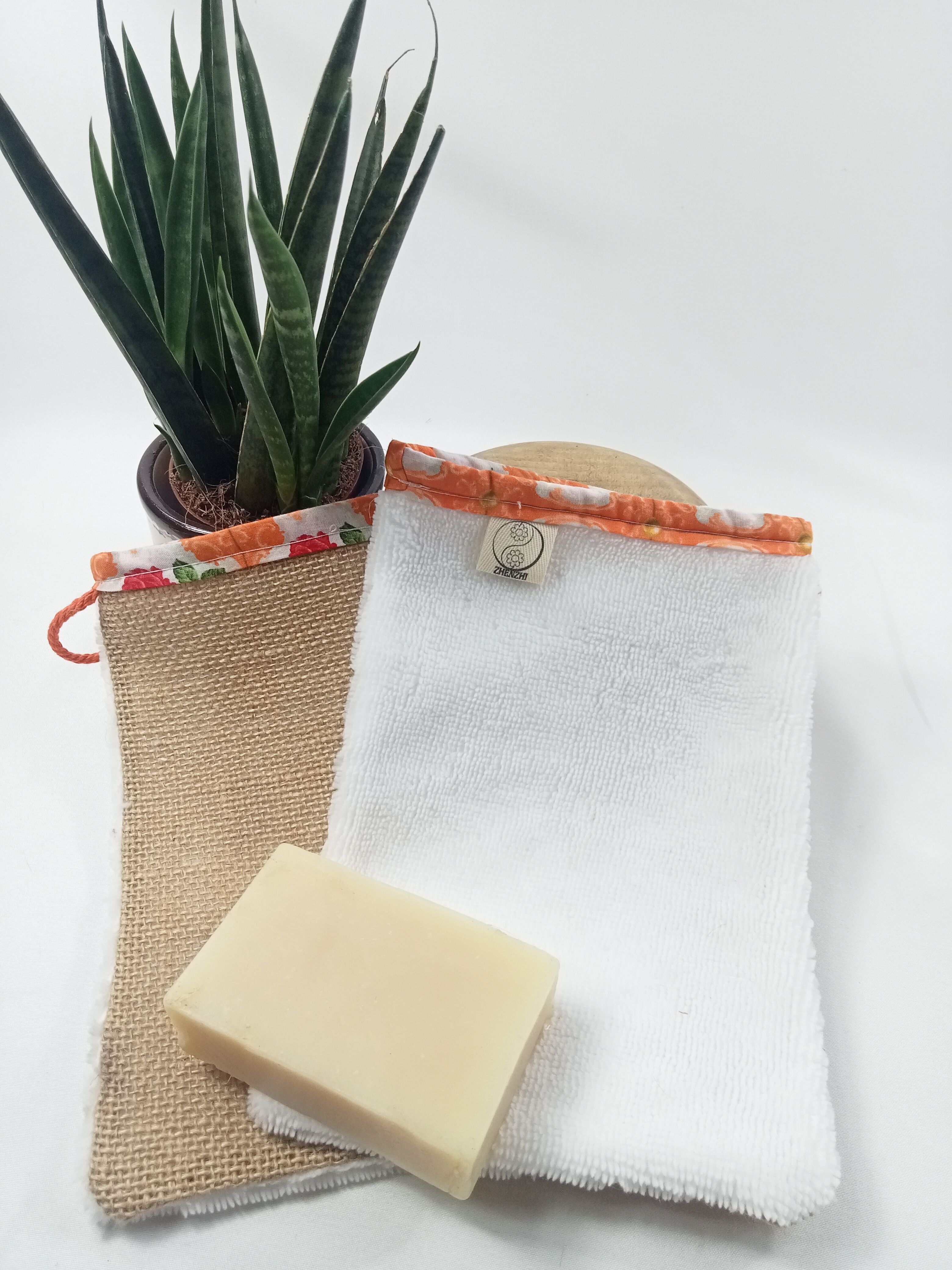 Bambushandschuh Jute-Leinwand