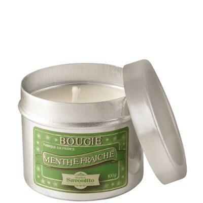 Fresh mint scented candle