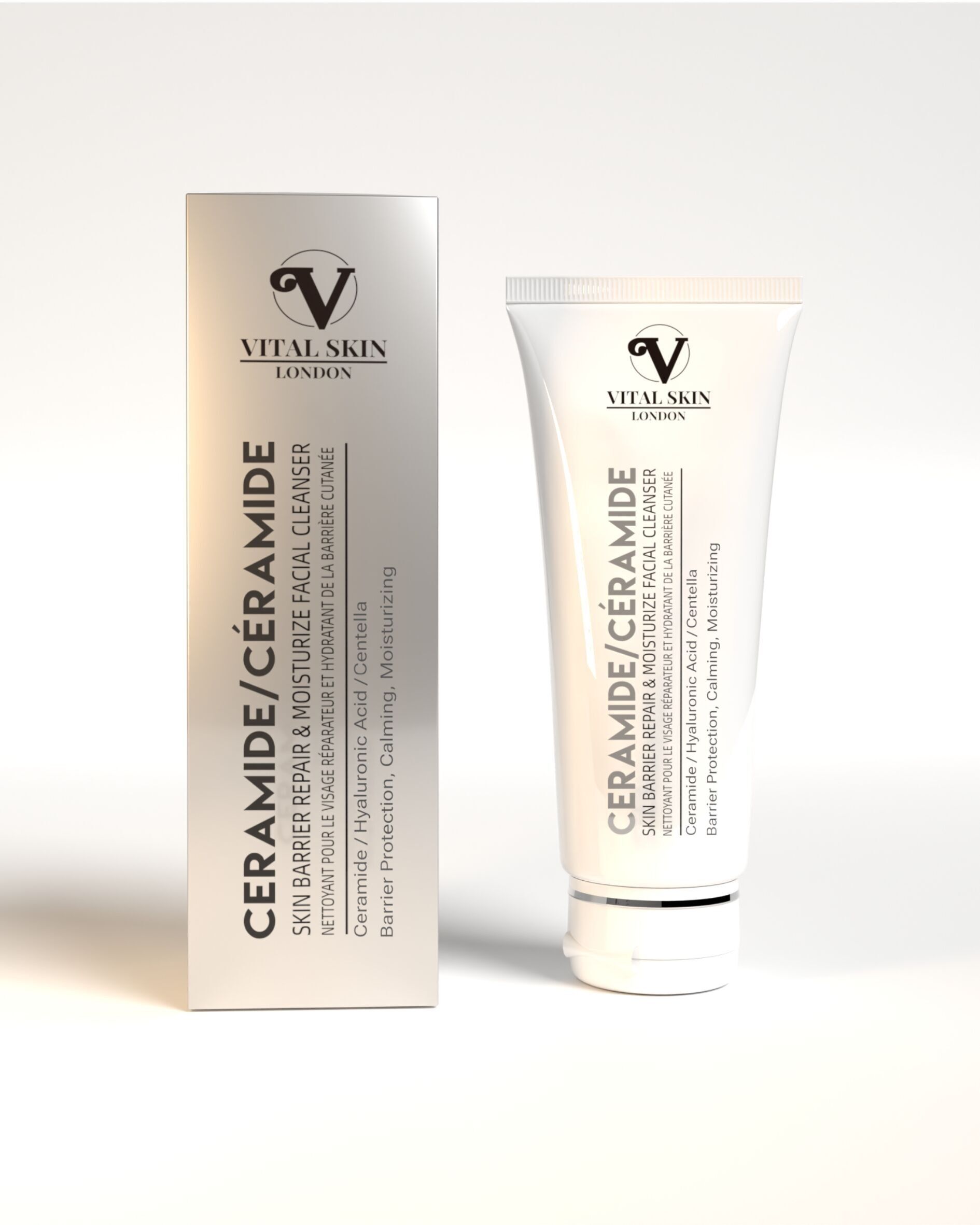 Nettoyant réparateur et hydratant pour la peau aux céramides