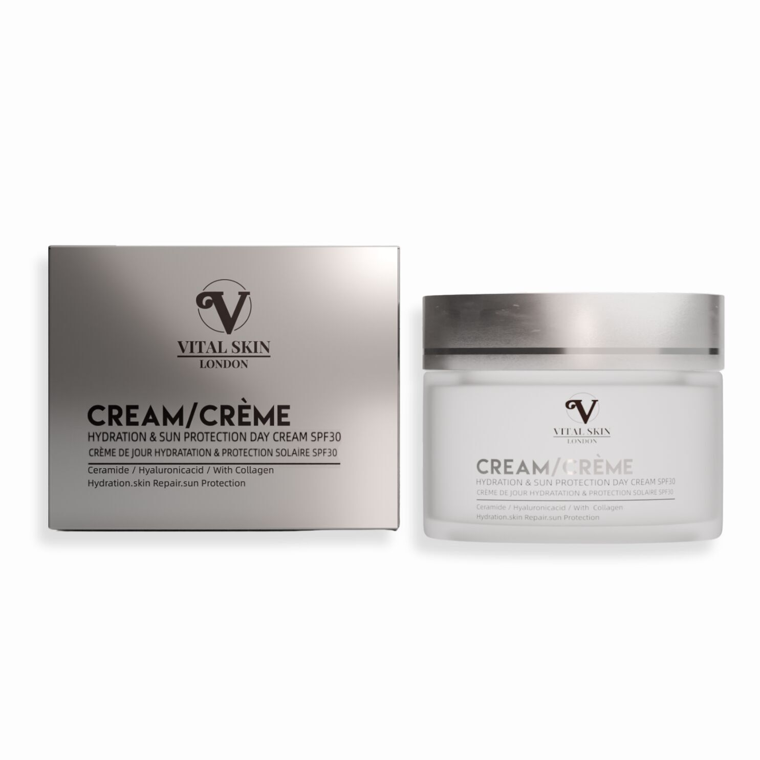 Crème de jour hydratante et protectrice solaire SPF30