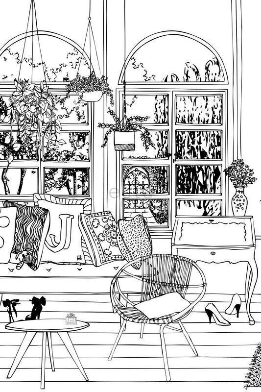 ESTAhome murale disegno soggiorno-158812