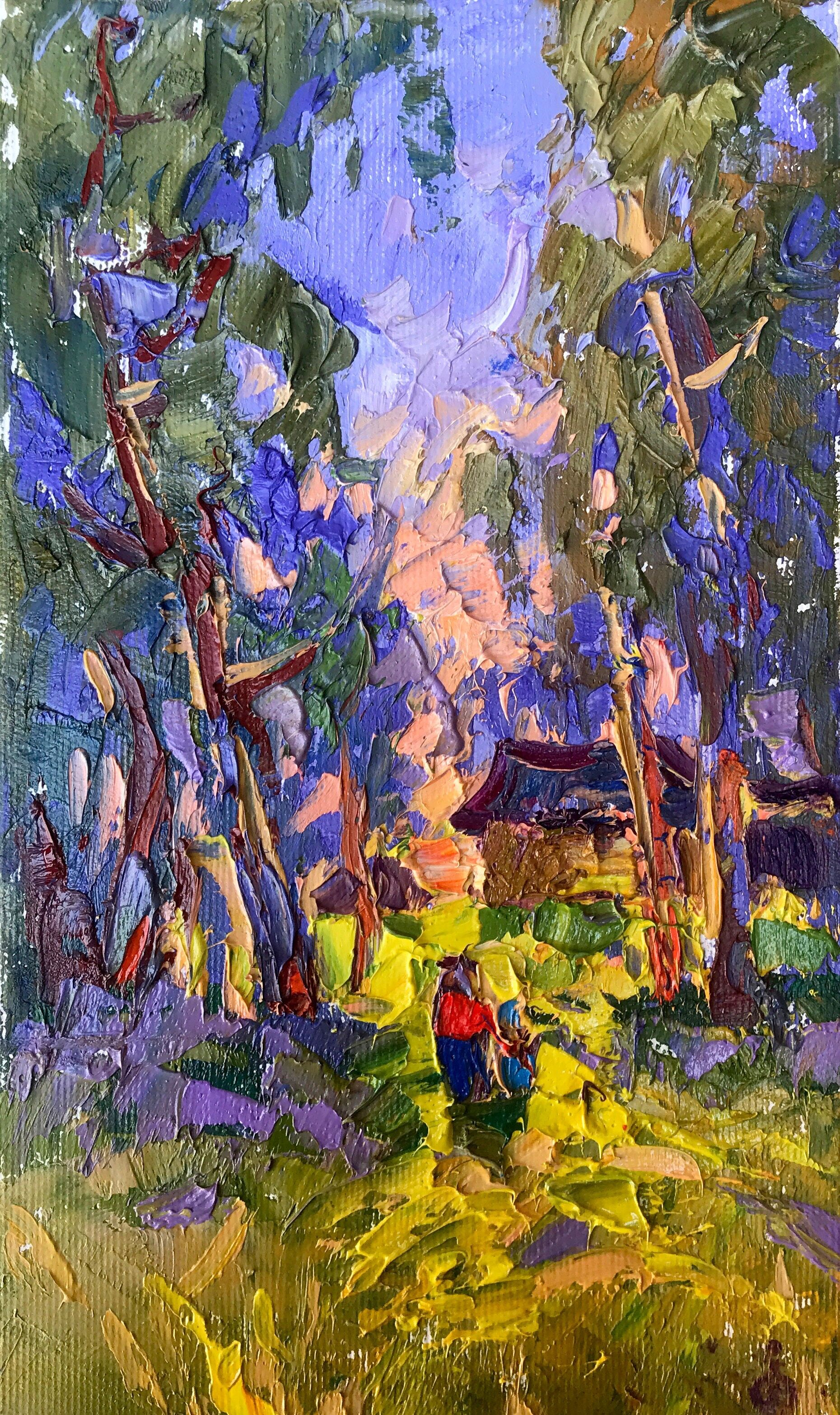 Dipinto ad olio Incantesimo soleggiato Oleksiy Ivanyuk 25x15cm