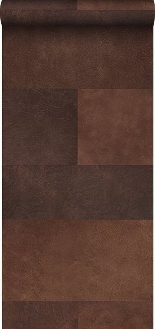 Origin wallpaper XXL tile motif with leather look-357237