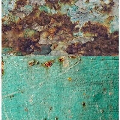 ESTAhome wallpaper XXL patchwork placas de metal oxidado degradado-158203