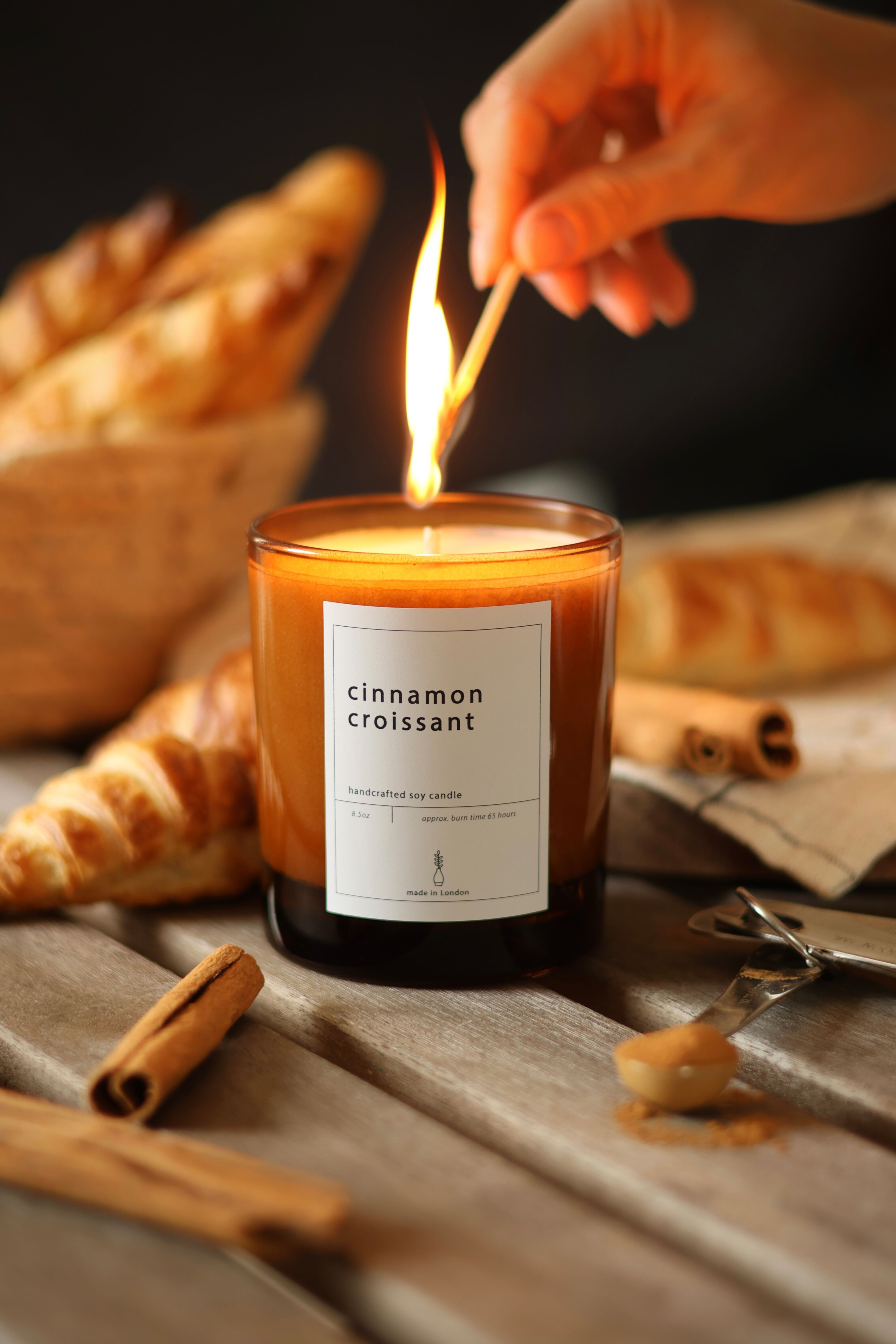 Vela de soja - Croissant de canela