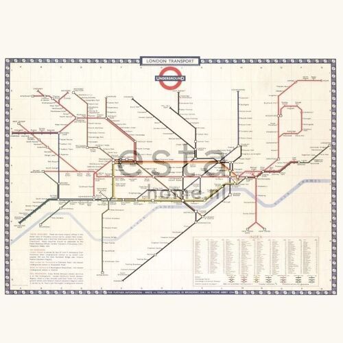 ESTAhome wall mural London Tube subway map-158209