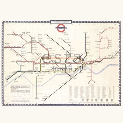 ESTAhome Fototapete London Tube U-Bahn-Karte-158209