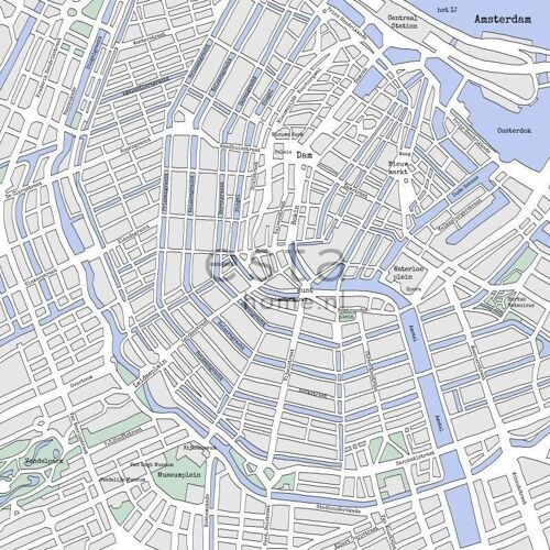 ESTAhome wall mural map of Amsterdam-157712