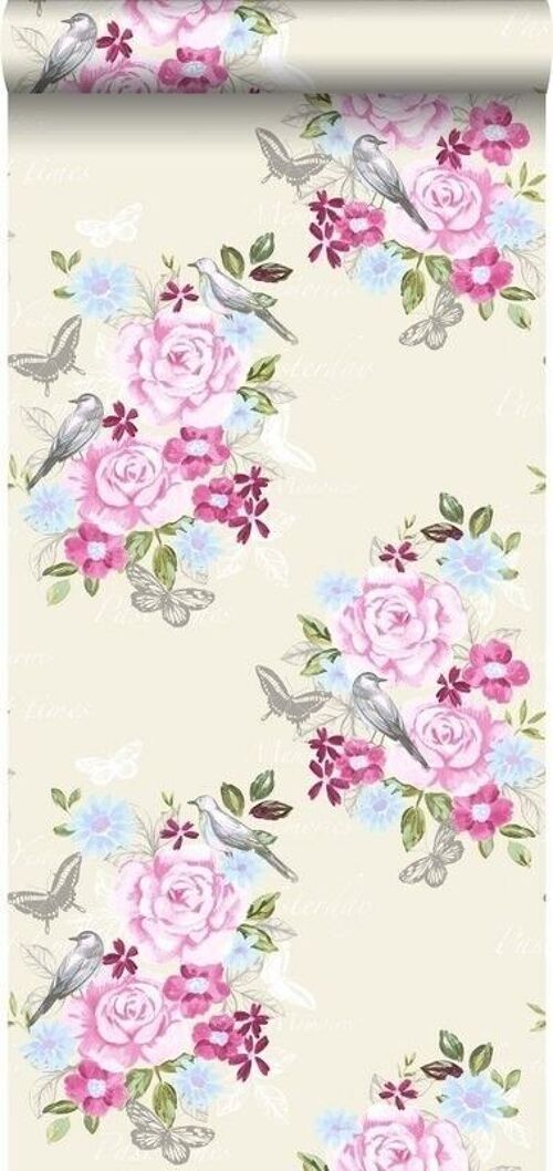 ESTAhome wallpaper flowers and birds-138119