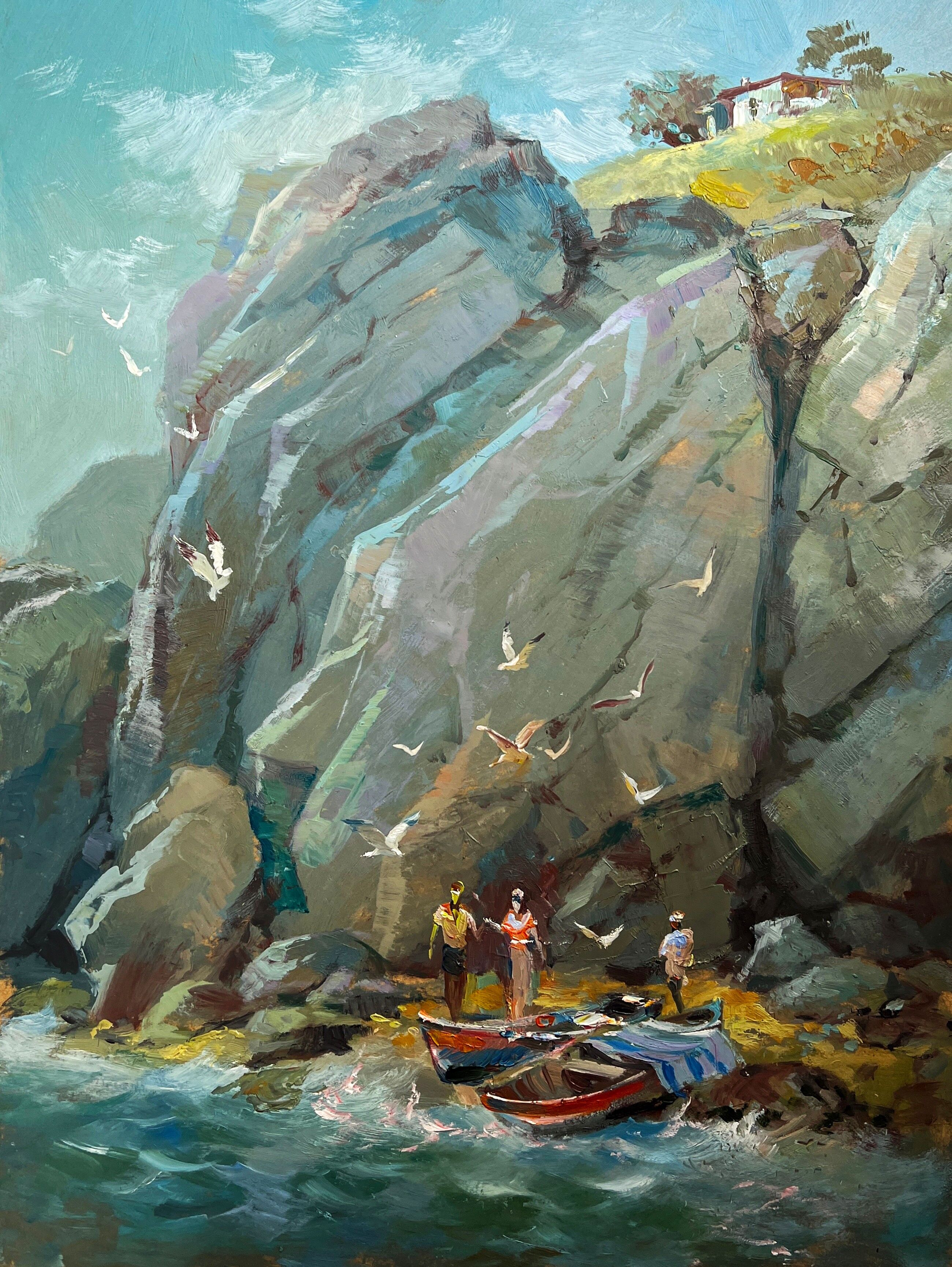 Dipinto ad olio Sussurro delle onde del mare Yuriy Suprunchuk 40x30cm