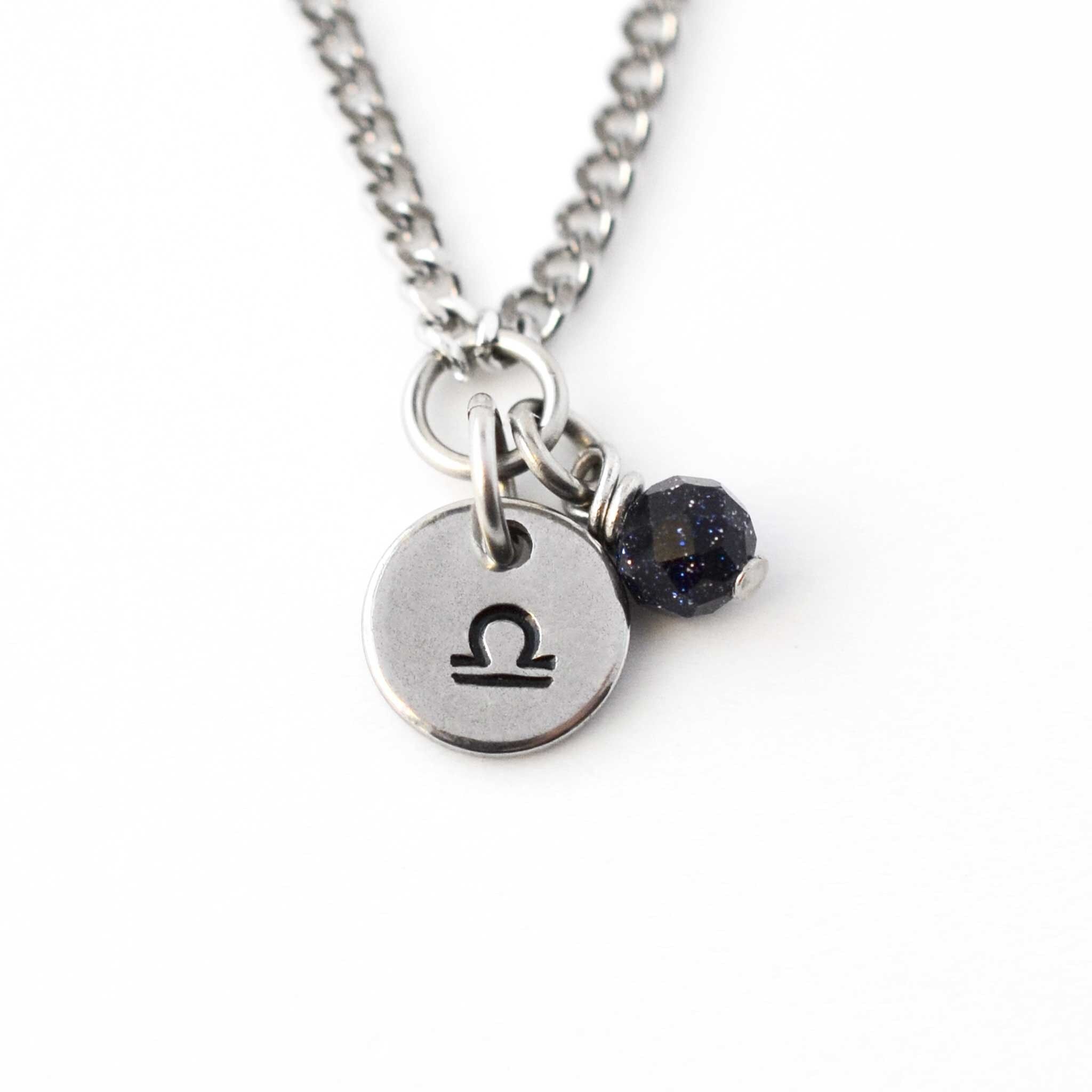 Waage-Sternzeichen-Halskette, hypoallergener Astrologie-Schmuck für empfindliche Haut