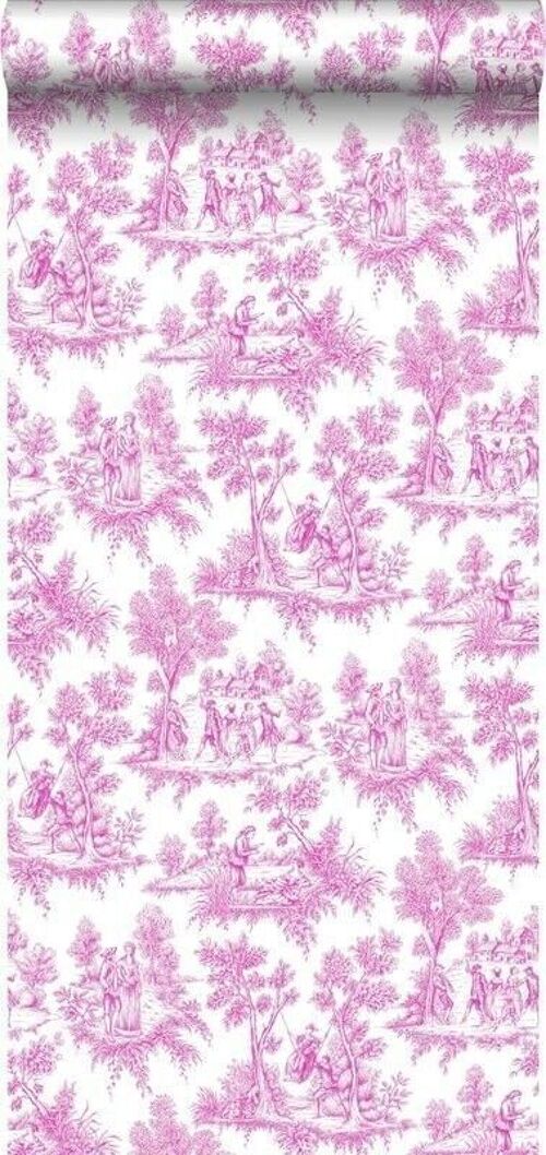 ESTAhome wallpaper toile de Jouy-136819