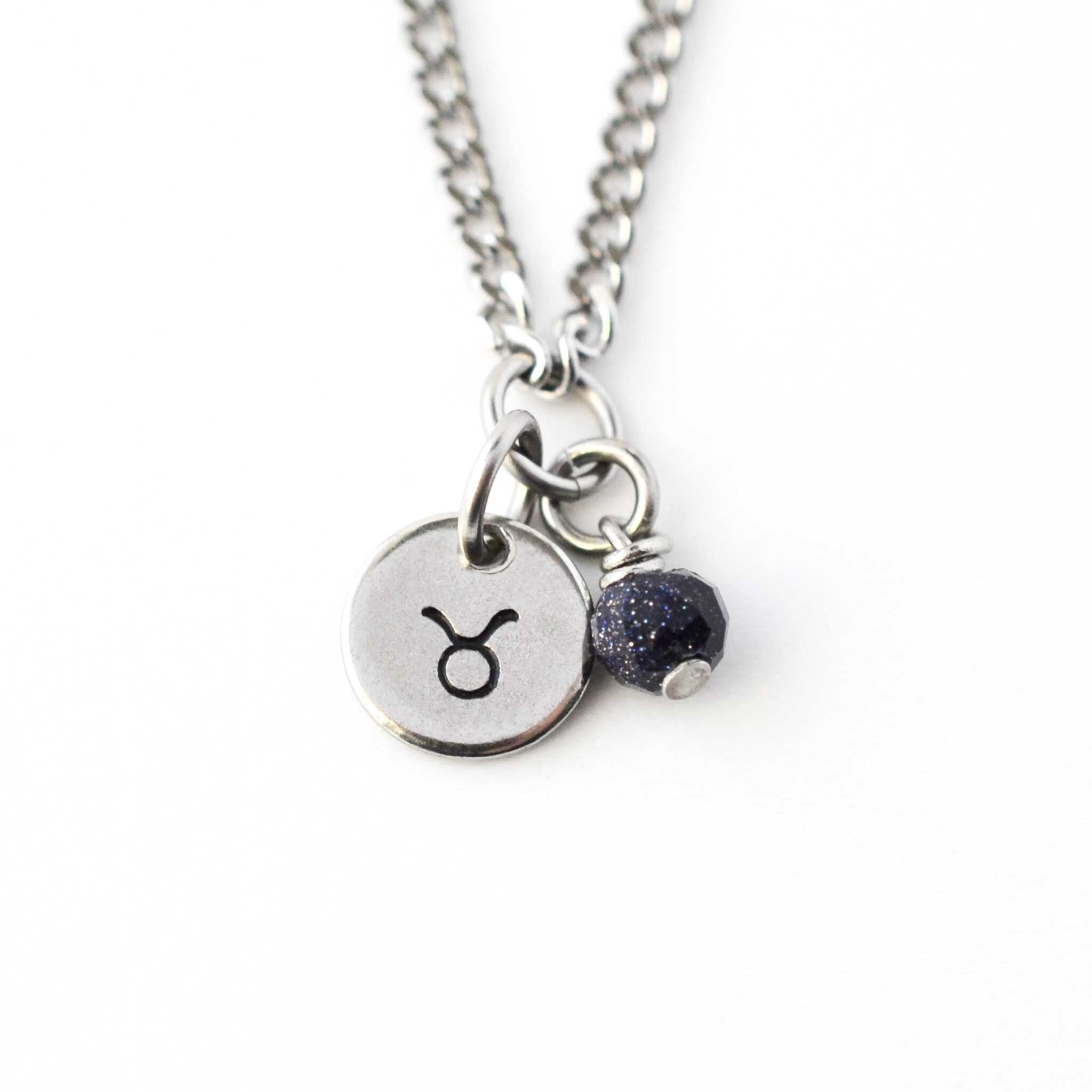 Stier-Sternzeichen-Halskette, hypoallergener Astrologie-Schmuck für empfindliche Haut
