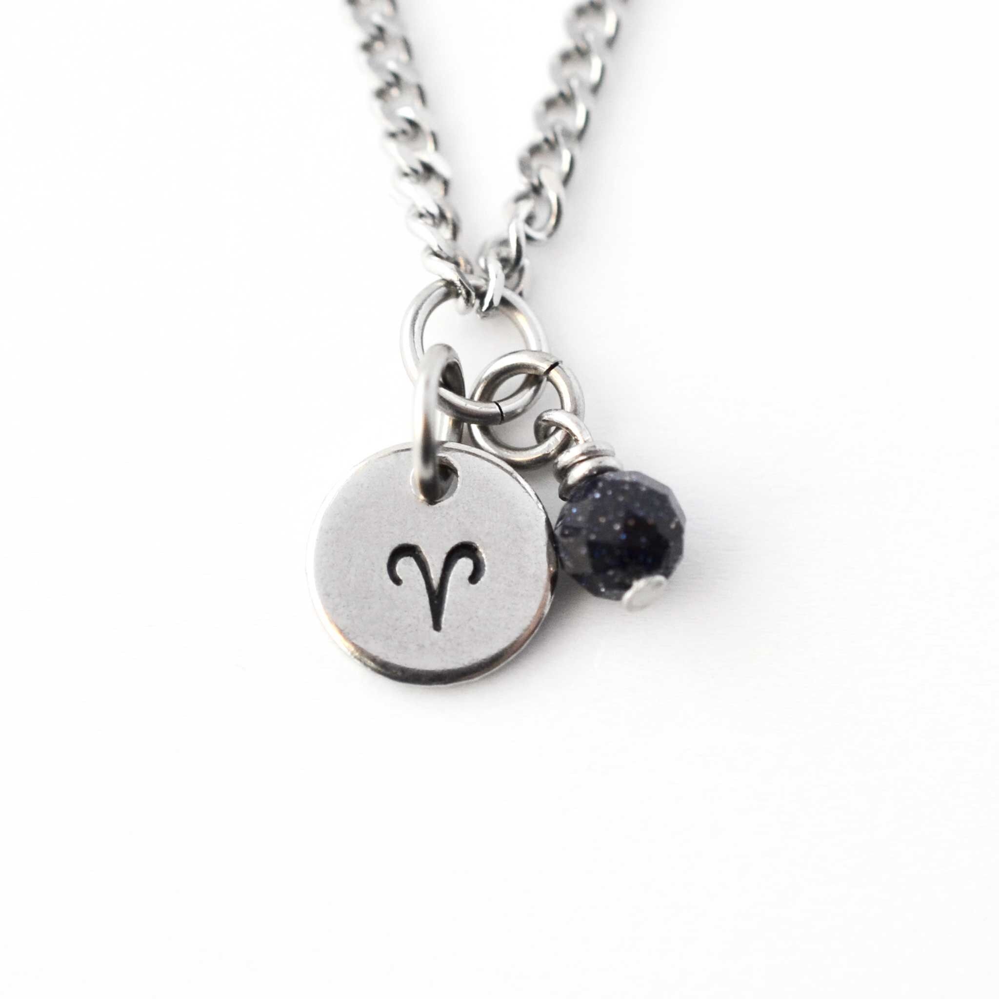 Widder-Sternzeichen-Halskette, hypoallergener Astrologie-Schmuck für empfindliche Haut