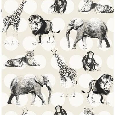 ESTAhome wallpaper animals on large dots-128712