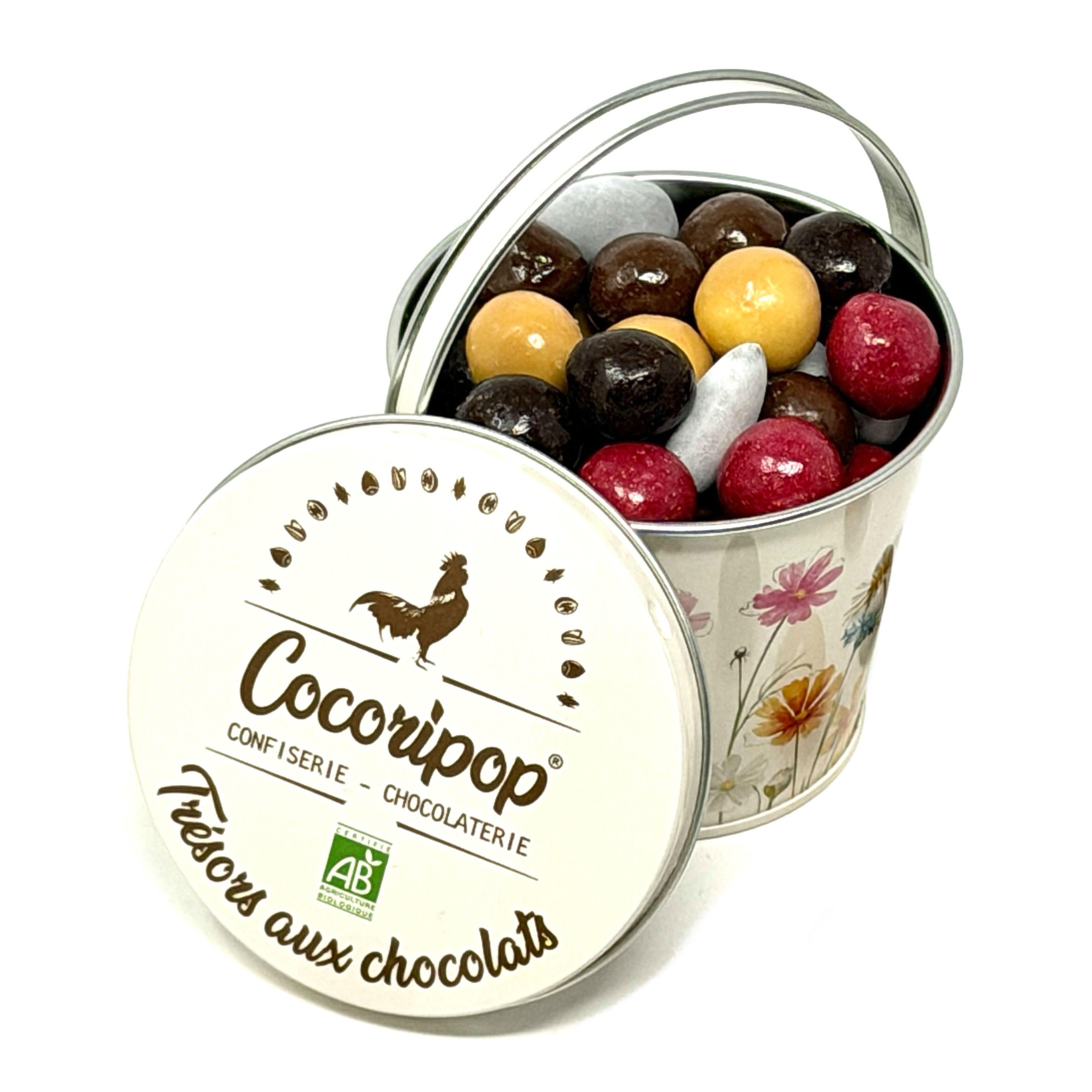 Kleiner Metalleimer „Schokoladenschätze“ (Ostern)