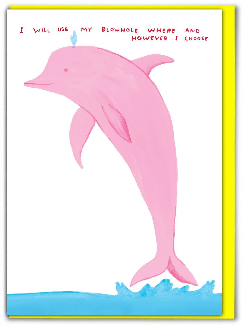 Tarjeta de felicitación divertida - Blowhole de David Shrigley