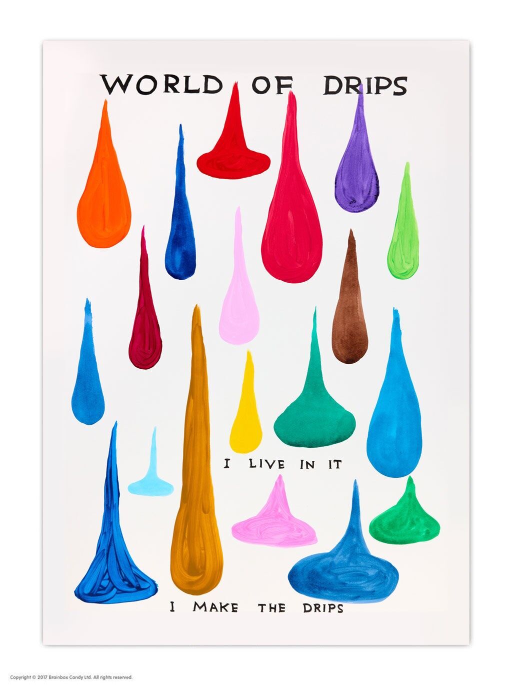 Postal artística A6 divertida de David Shrigley - World Of Drips