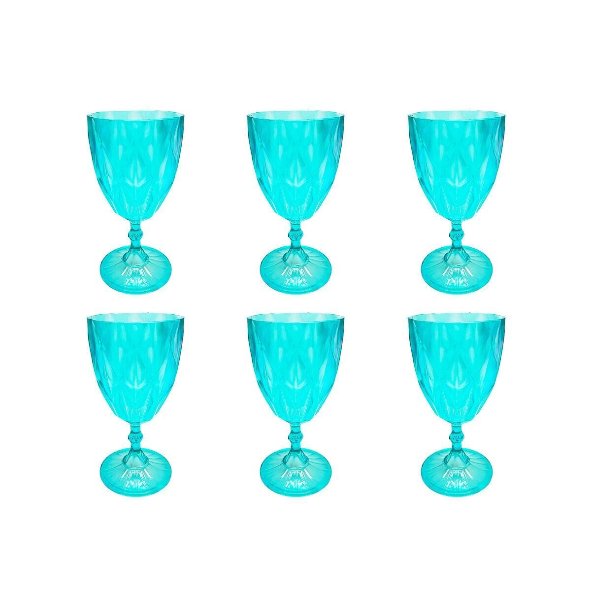Verres à vin vert clair - lot de 6