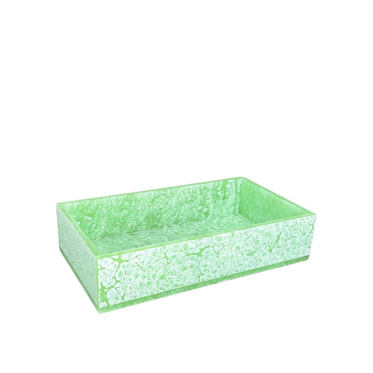 Plateau acrylique vert 20x11x4.5cm