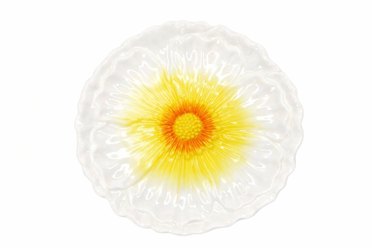 Assiette plate jaune Capri 26x26x3cm