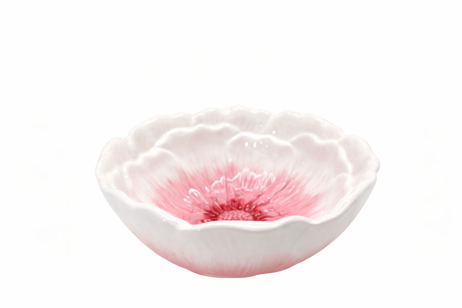 Assiette creuse rose Capri 17.5x17.5x7cm