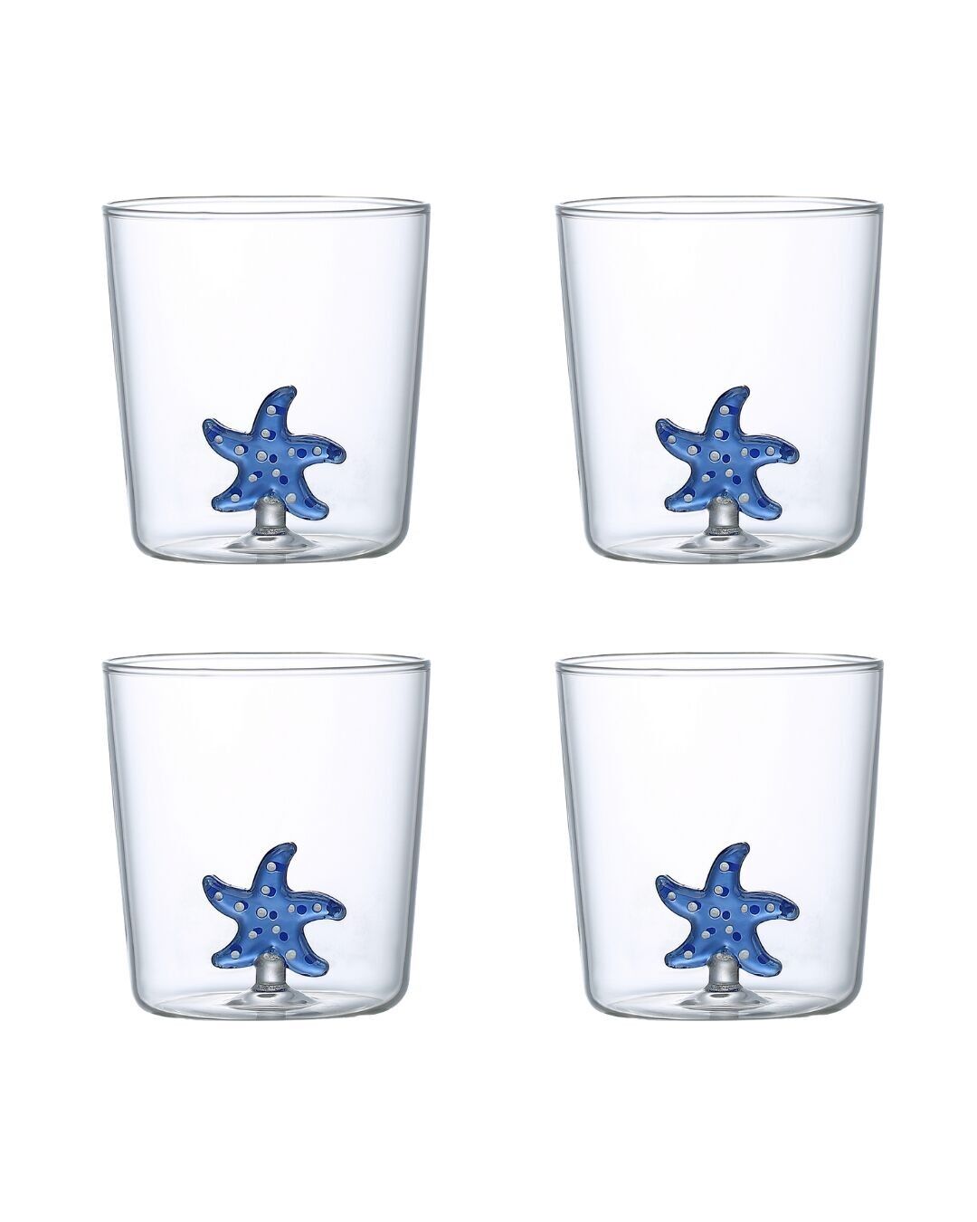 Verres à eau étoile de mer 300ml - lot de 4