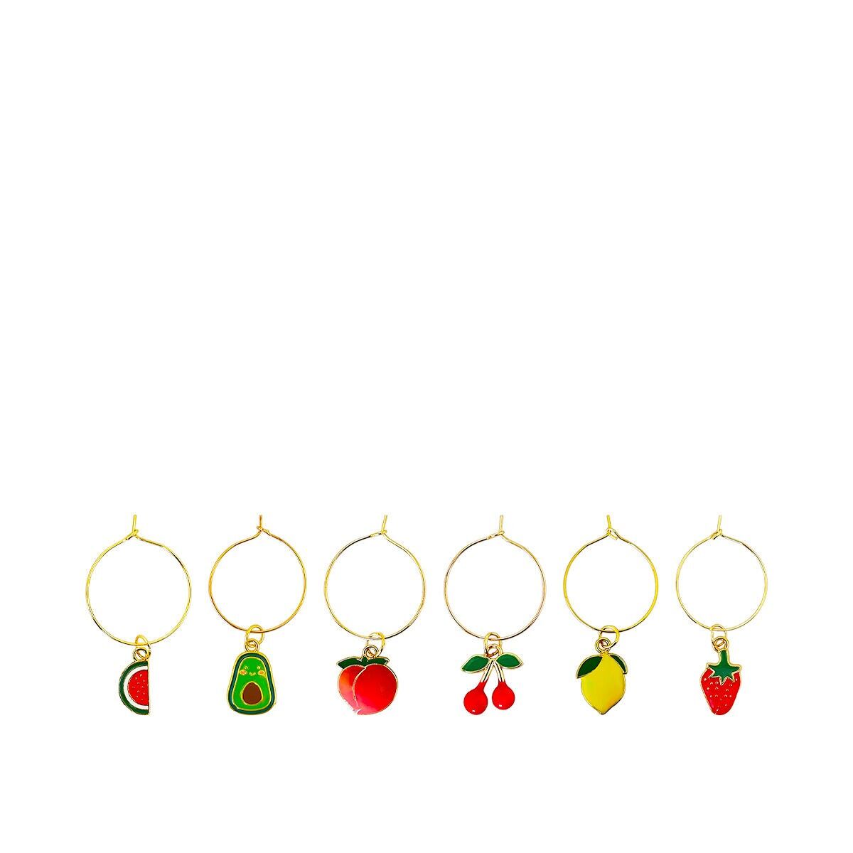 Marques verres fruits et légumes - lot de 6
