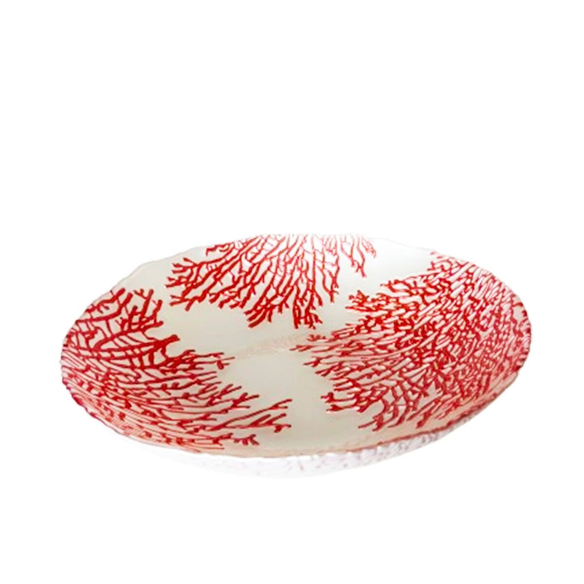 Coupe à fruits corail 30x30x7cm