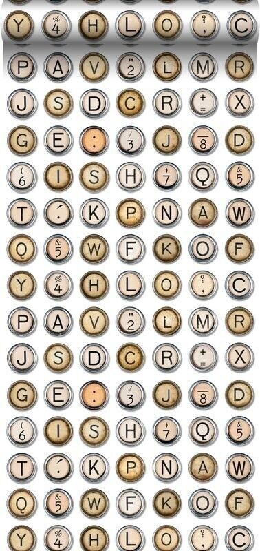ESTAhome wallpaper XXL typewriter keys-158505