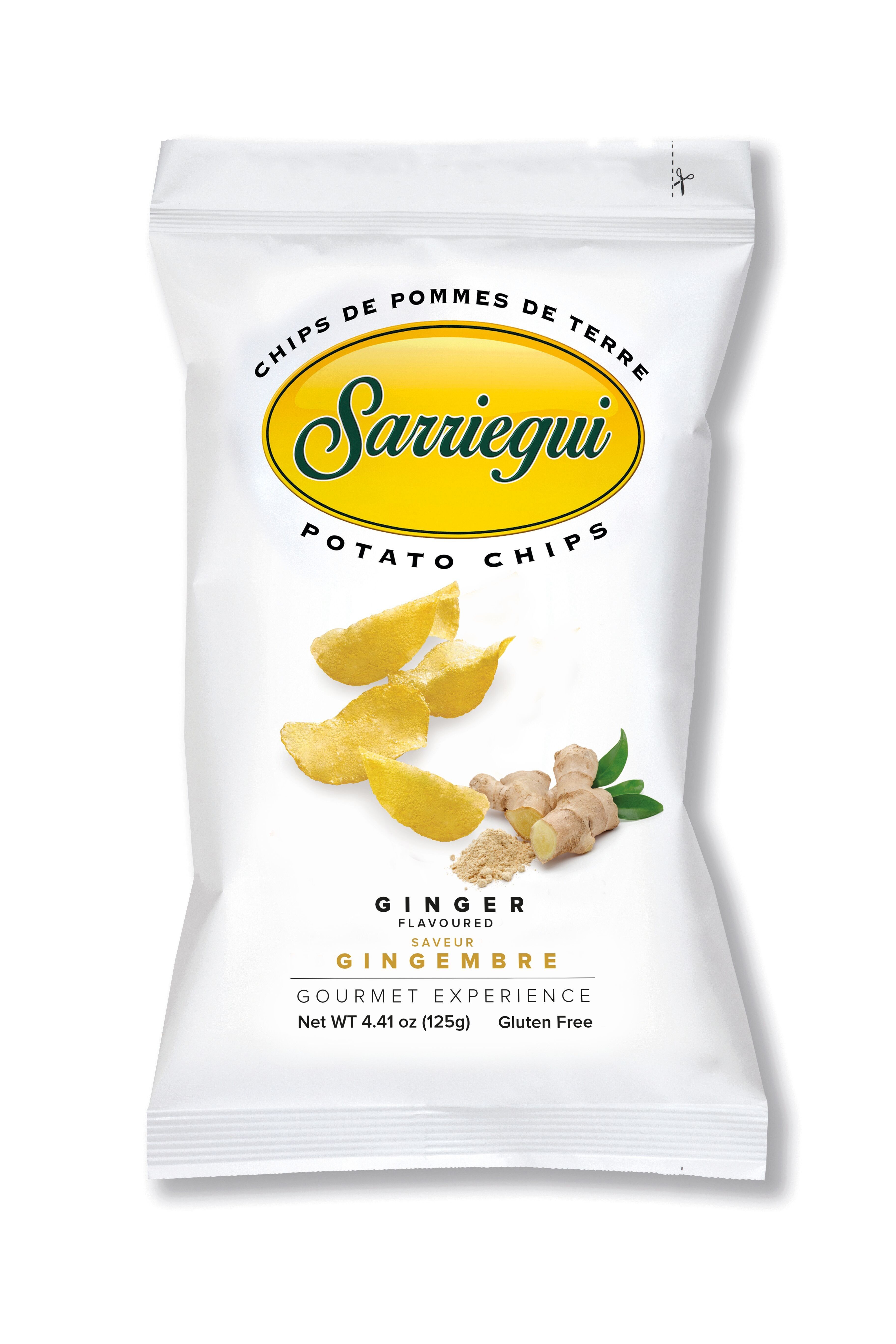 SARRIEGUI Kartoffelchips mit Ingwergeschmack, 125 g