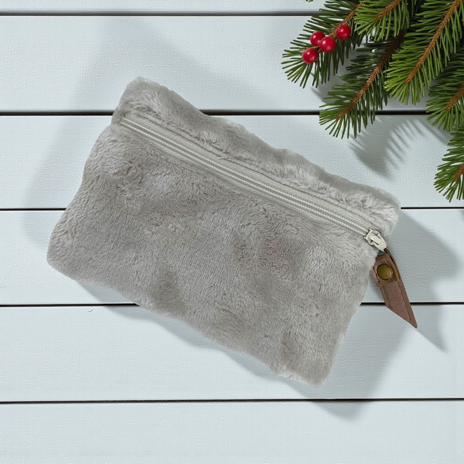 Pouch S, "Bubble" Taupe