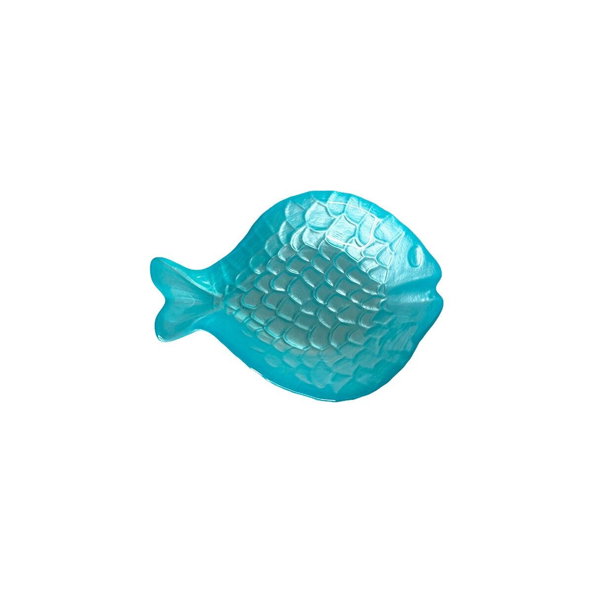 Coupelle poisson turquoise 16x11.5x3cm