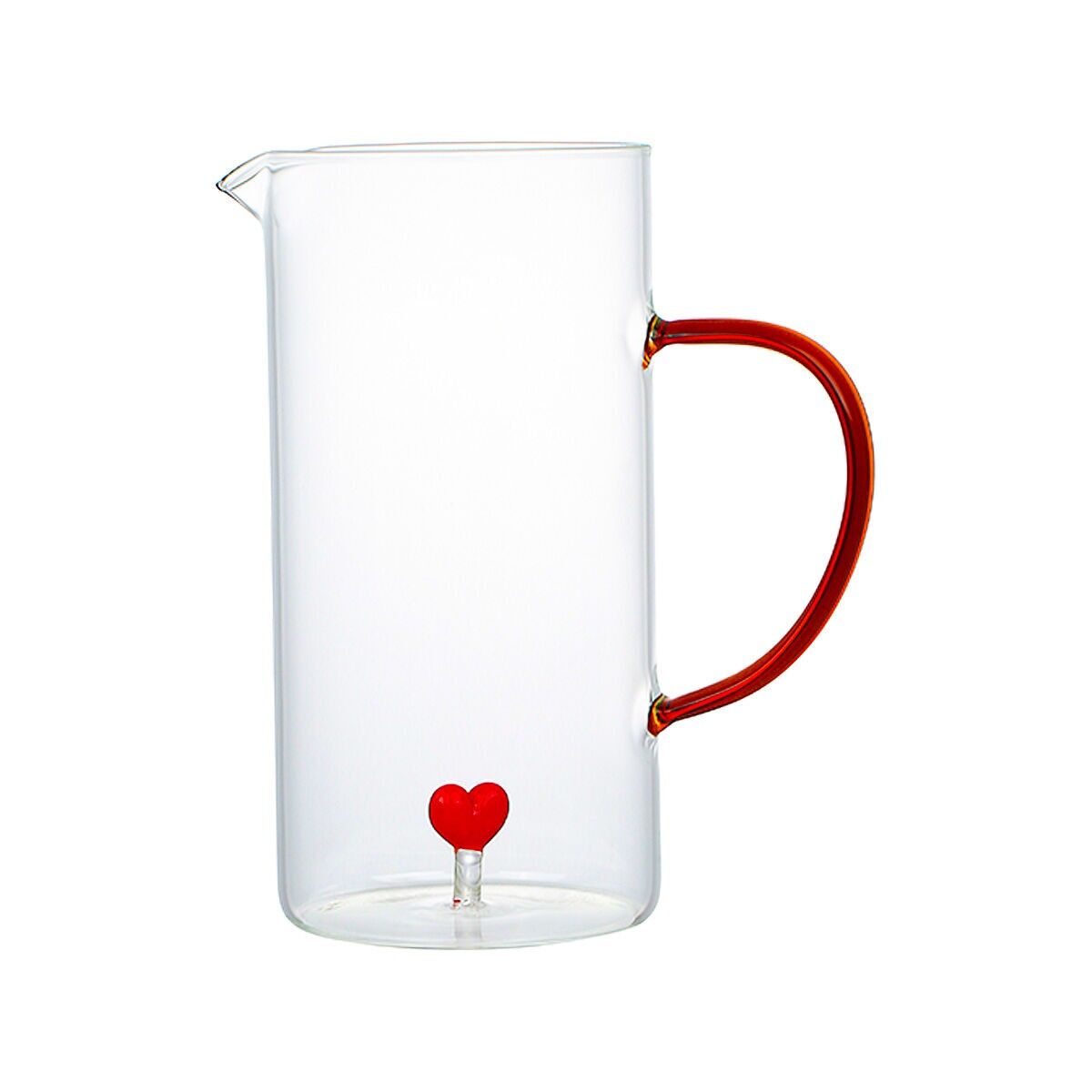 Pichet coeur anse rouge 1.5L