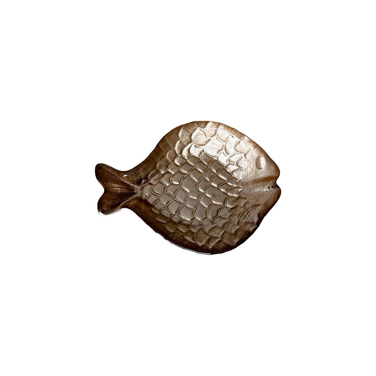 Coupelle poisson dorée 16x11.5x3cm