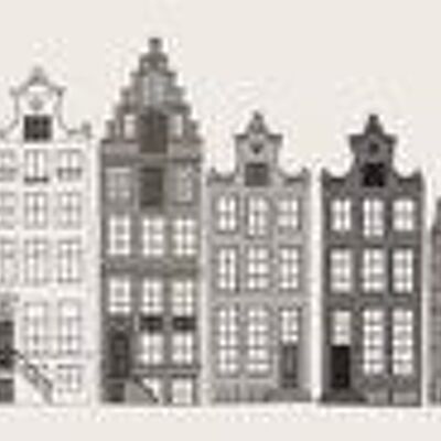 ESTAhome wallpaper border Amsterdam canal houses-157714