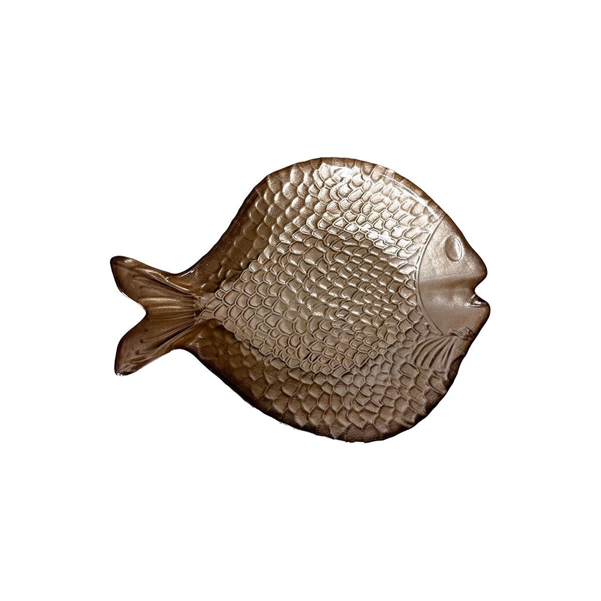 Coupelle poisson dorée 25x19x5cm