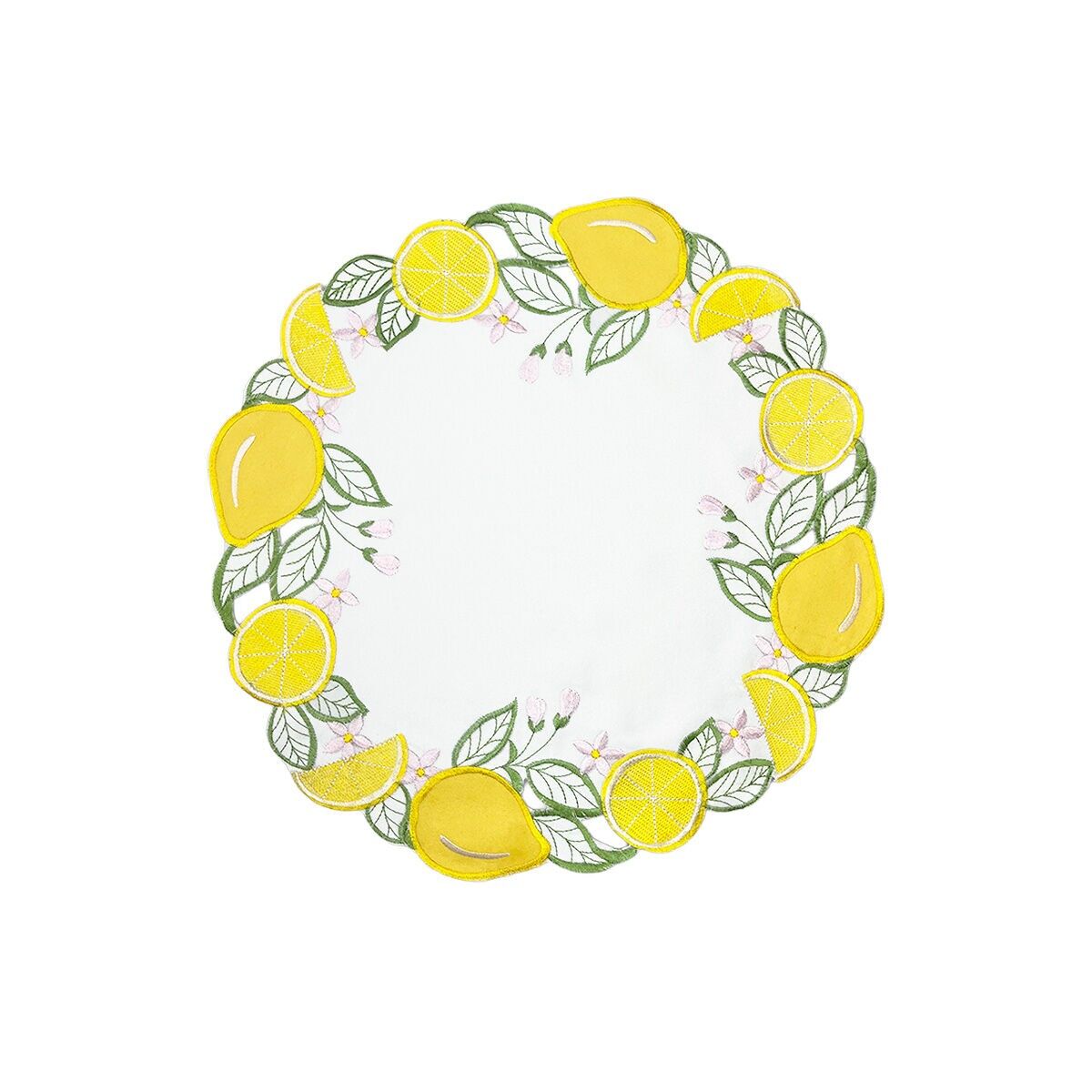 Dessous d'assiette rond design citron
