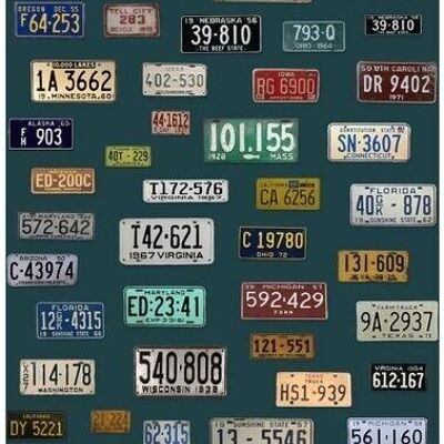 ESTAhome wallpaper XXL vintage license plates-158502