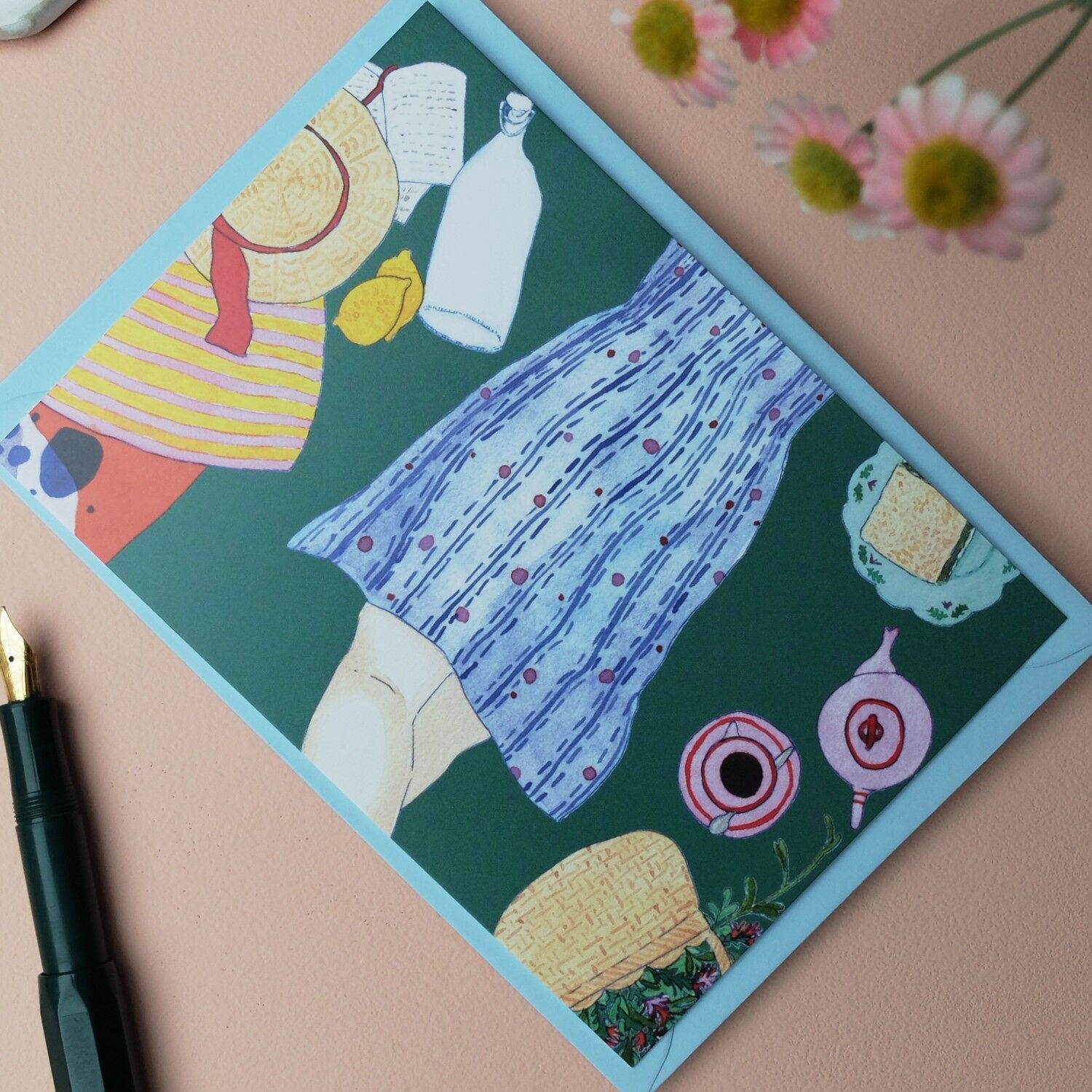 Picnic di lettura delle cartoline