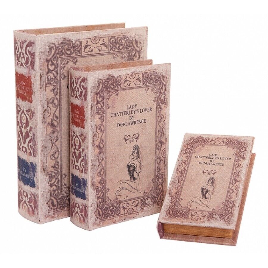 Set of 3 Decorative Book Boxes BB-671L