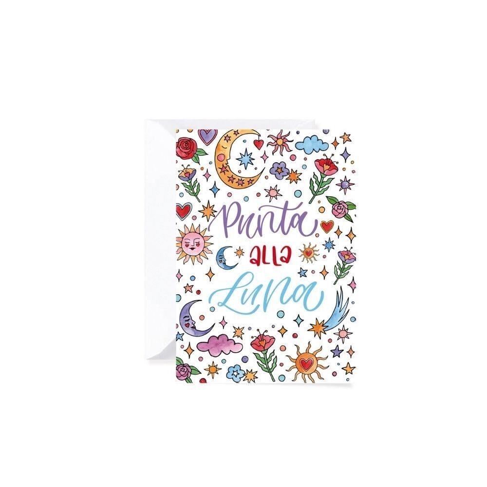 Carte de vœux - Visez la lune