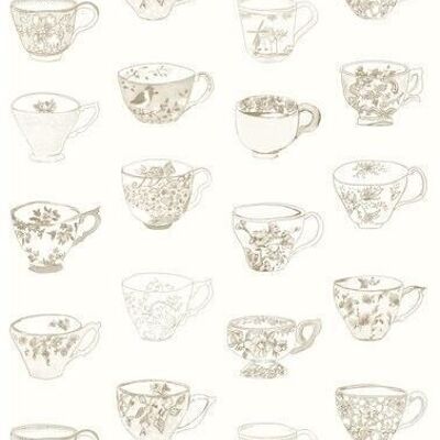 ESTAhome wallpaper cups and saucers-138151