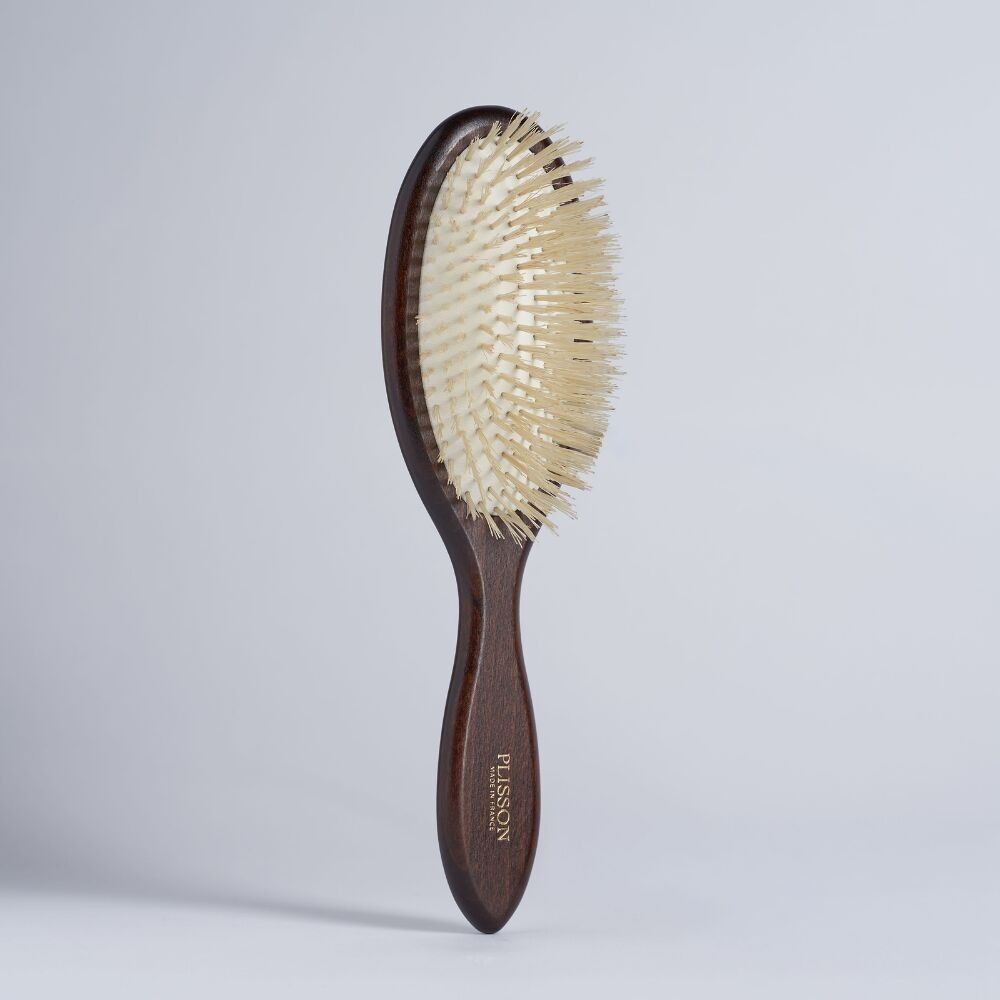 Große, weiße, pneumatische Bürste – 100 % Wildschweinborsten