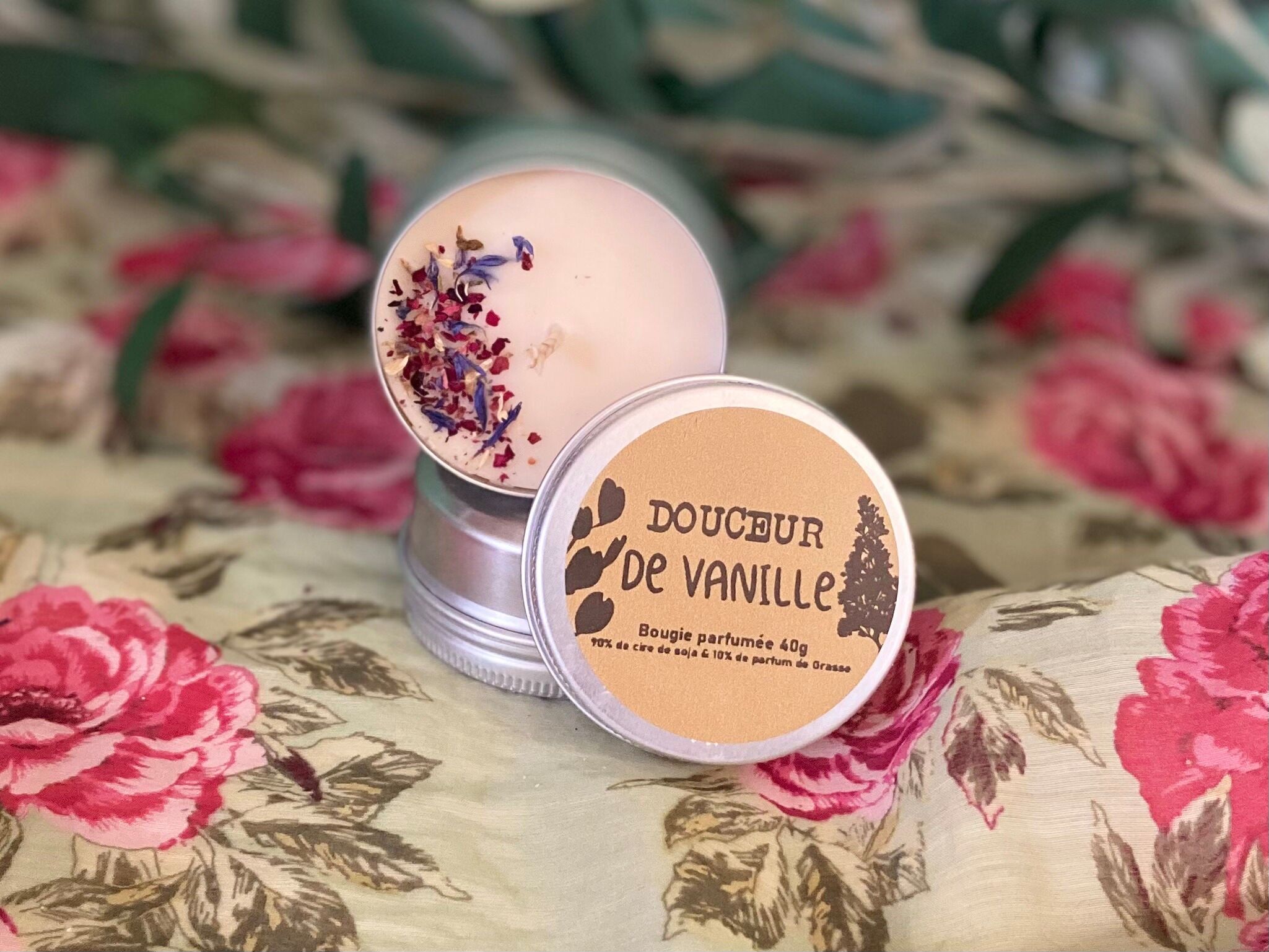 Mini Vanilla Candle 40g - Soy Wax and Grasse Fragrance