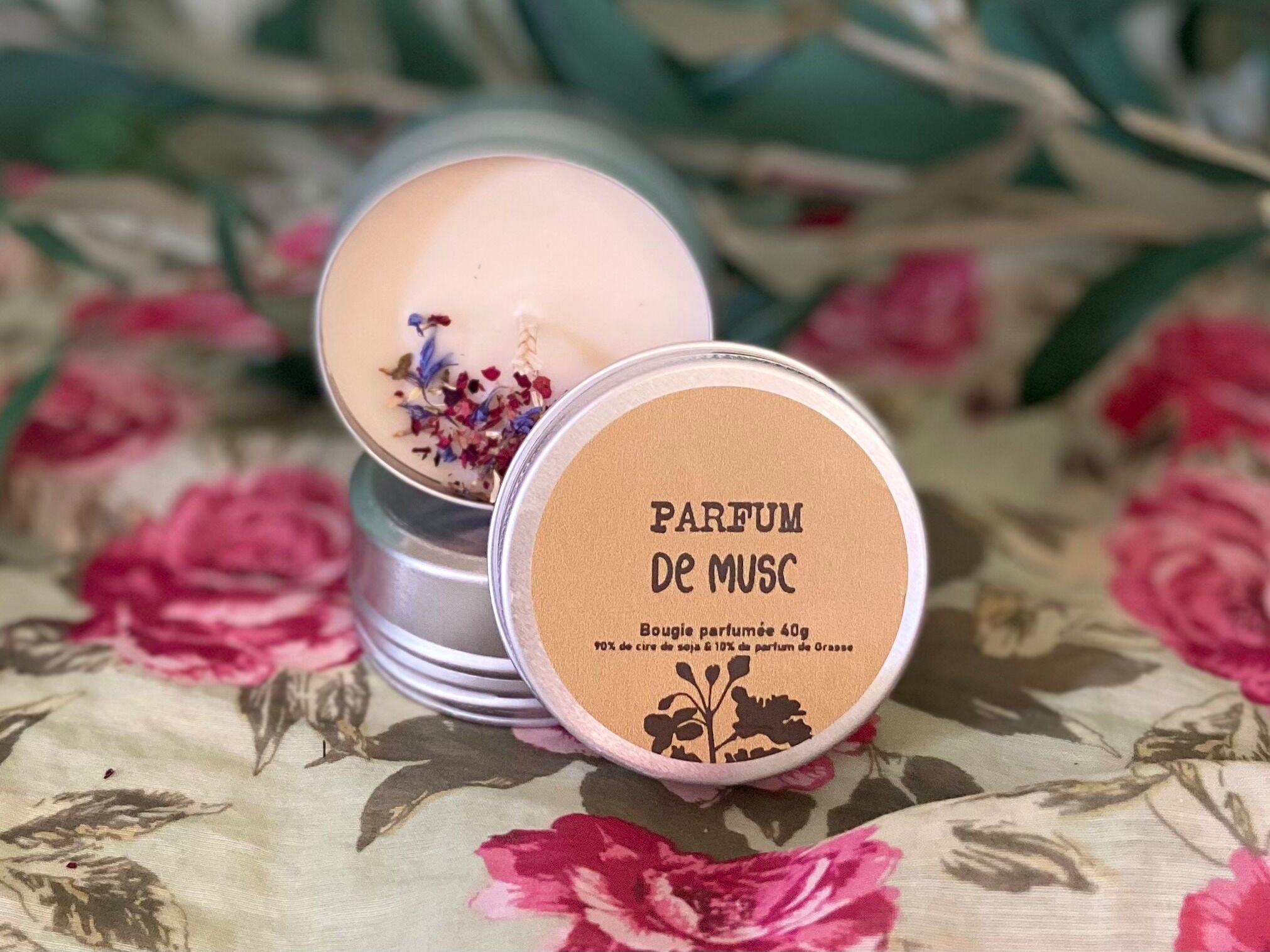 Mini Musk Candle 40g - Soy Wax and Grasse Fragrance